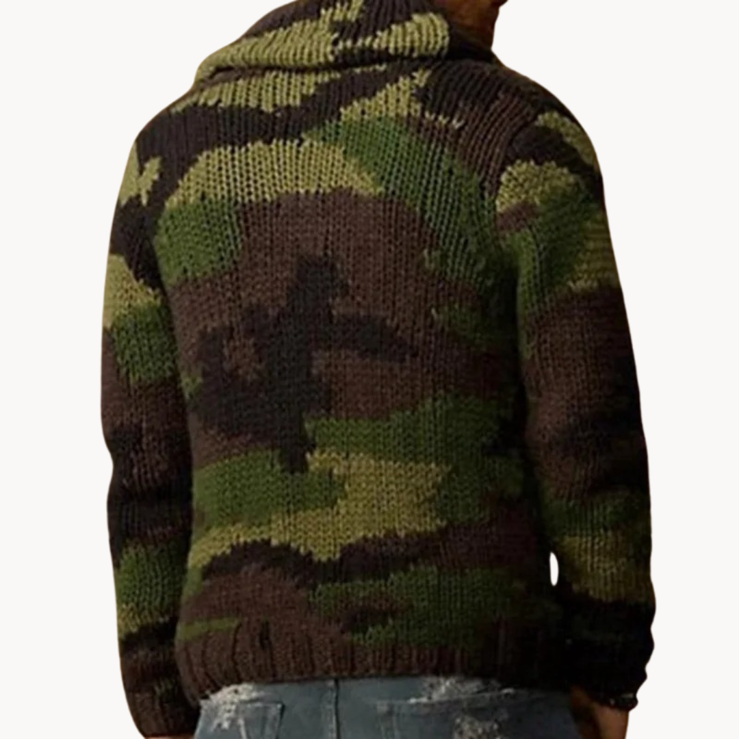 Thomas Camo Shawl Cardigan