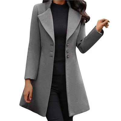 Freya | Italian Long-Sleeve Wool Coat