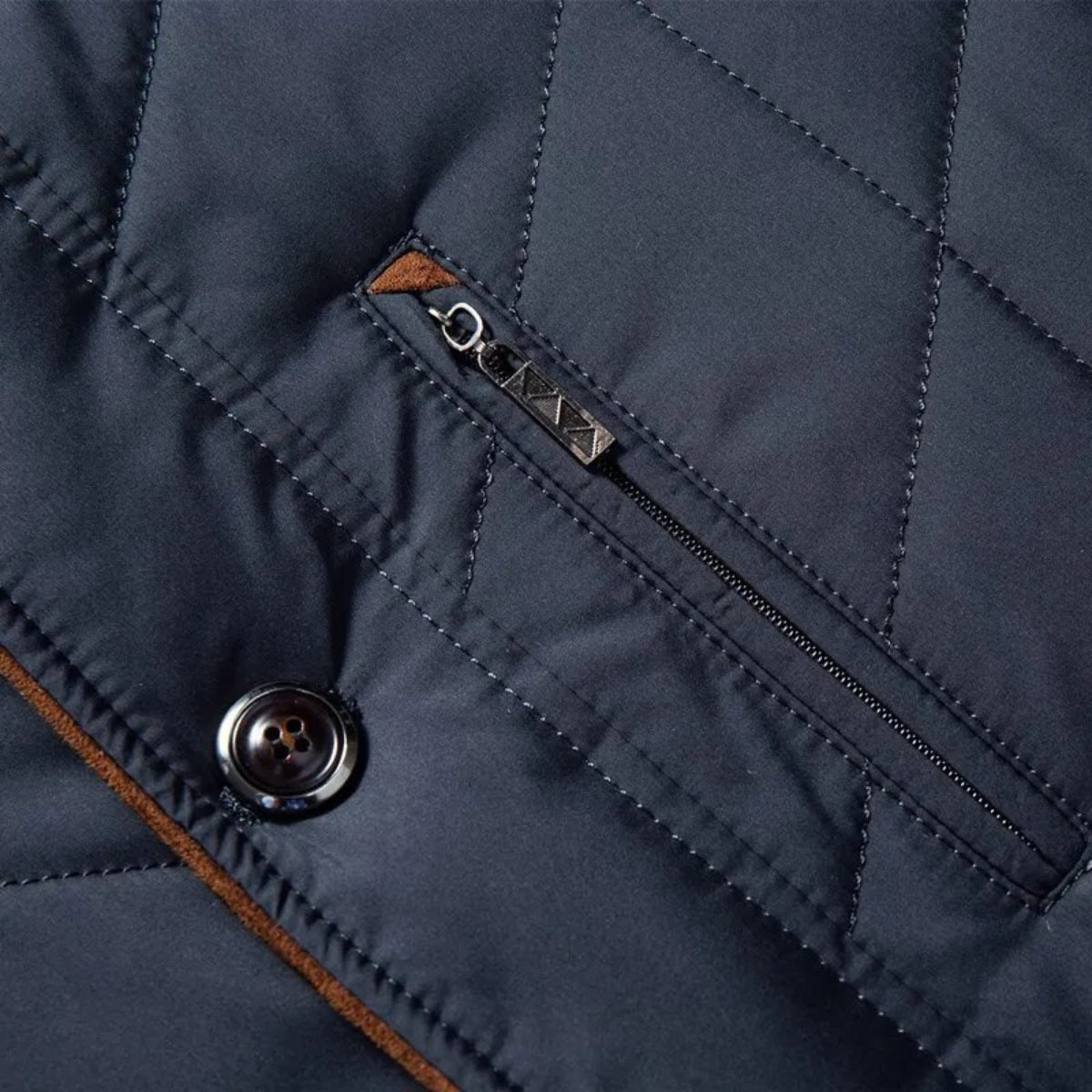 Mark|Winter jacket-vest with stand-up collar