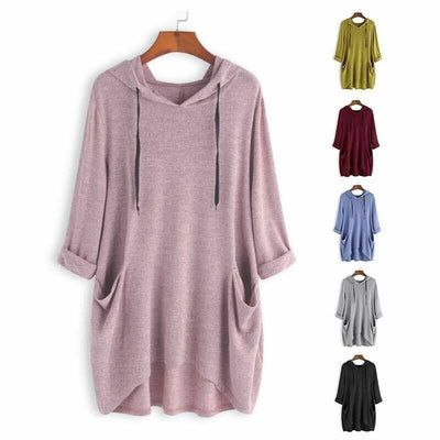 Ella/ Casual Comfy Pocket Hoodie