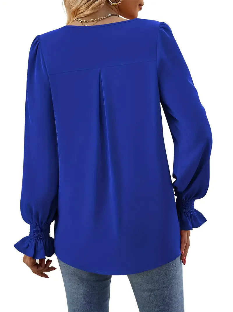 Ava | Graceful V-Neck Blouse