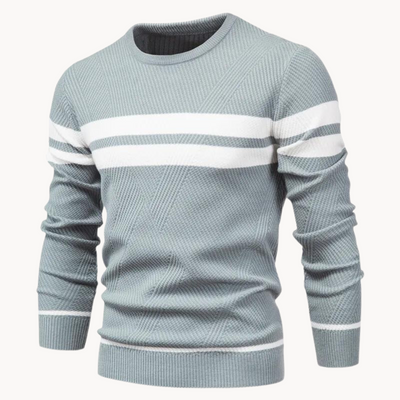 Zander Field Stripe Cotton Crewneck