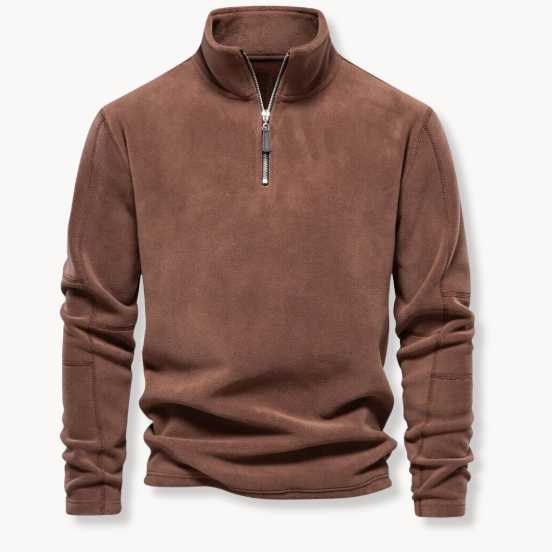 George Quarter Zip Fleece Sweater