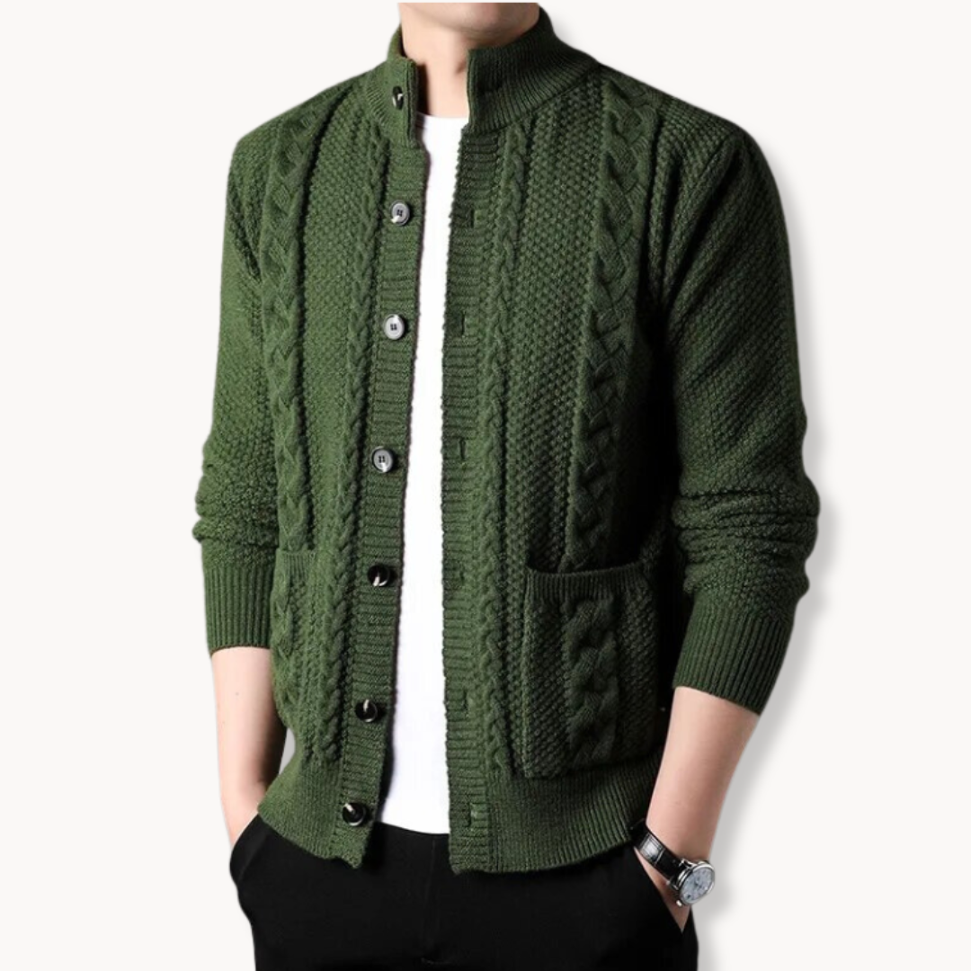 Soren Cable Wool Cardigan