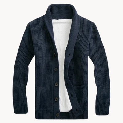 Nathan Fleece Shawl Collar Cardigan