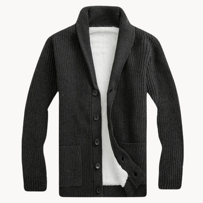 Nathan Fleece Shawl Collar Cardigan