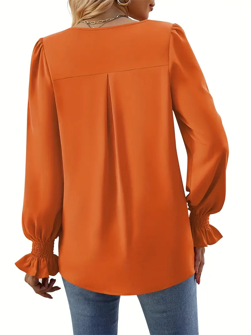 Ava | Graceful V-Neck Blouse