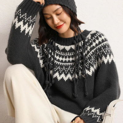 CLAUDIA | O-NECK KNITTED SWEATER