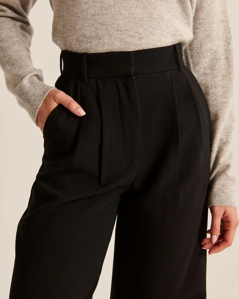 Lila | Black Wide-Leg Pants