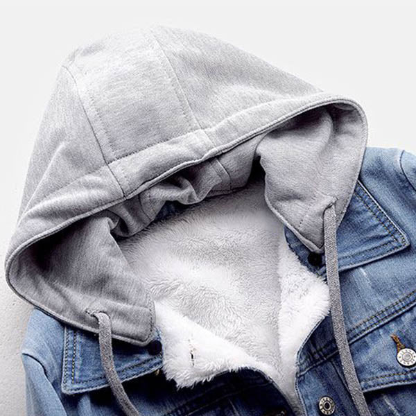 James/ Modern Denim Jacket with Hood