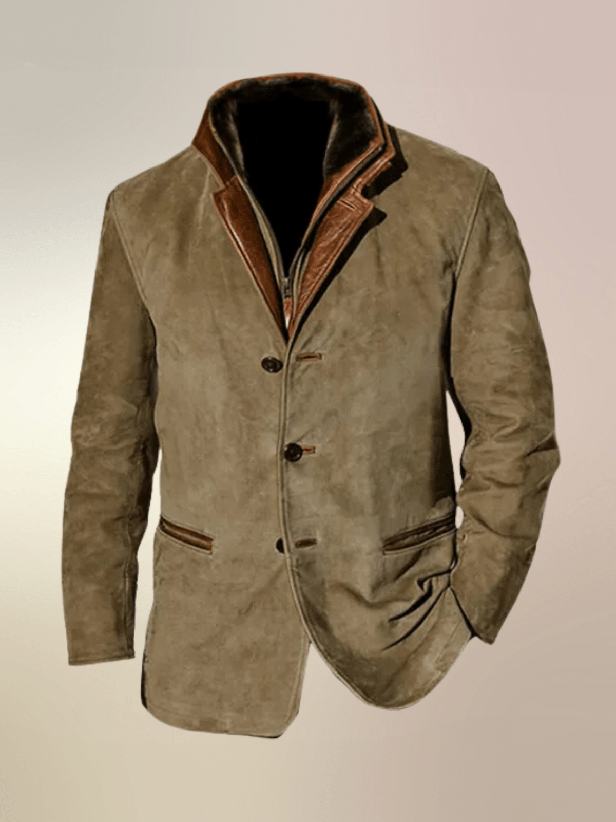 Rowan | Vintage Suede Jacket With Double Collar